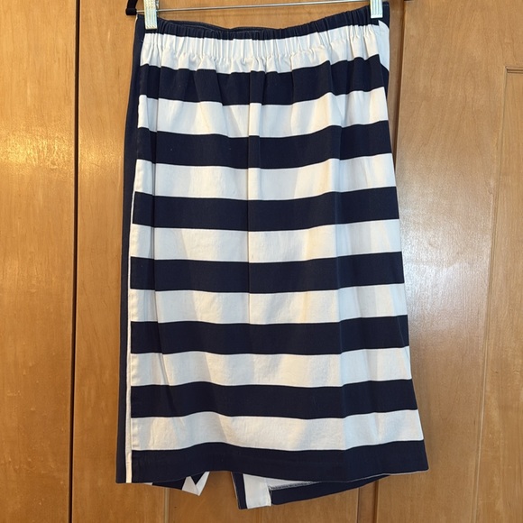 ⚓️ Eva Mendes for New York & Co striped wrap pencil retro pin up skirt size 12 - Picture 6 of 10